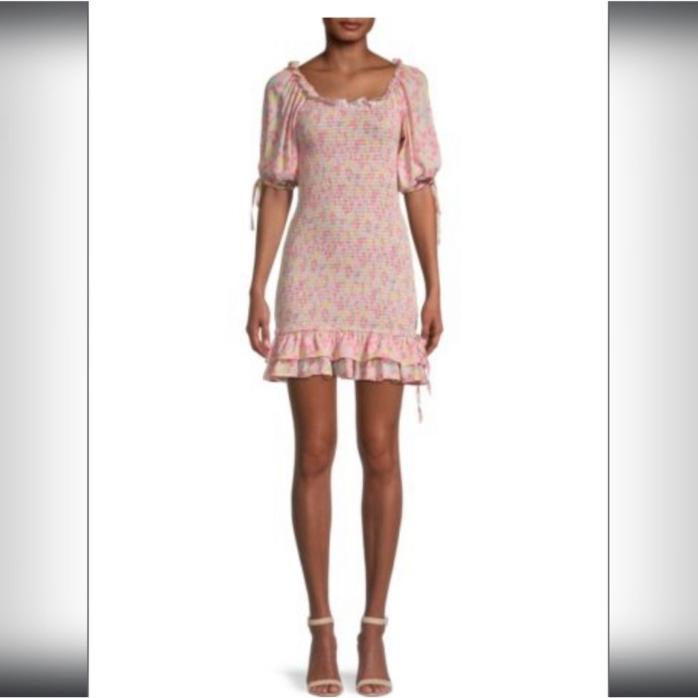 70/21 Pink Floral Casual Dress